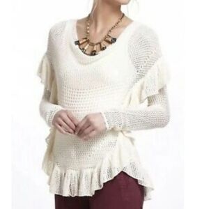 Angel Of The North Sheer Ruffle Sweater Crochet